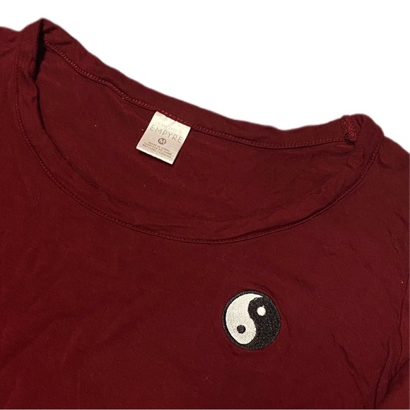 Empire ribbed lettuce trim yin Yang long sleeve - Picture 2 of 2